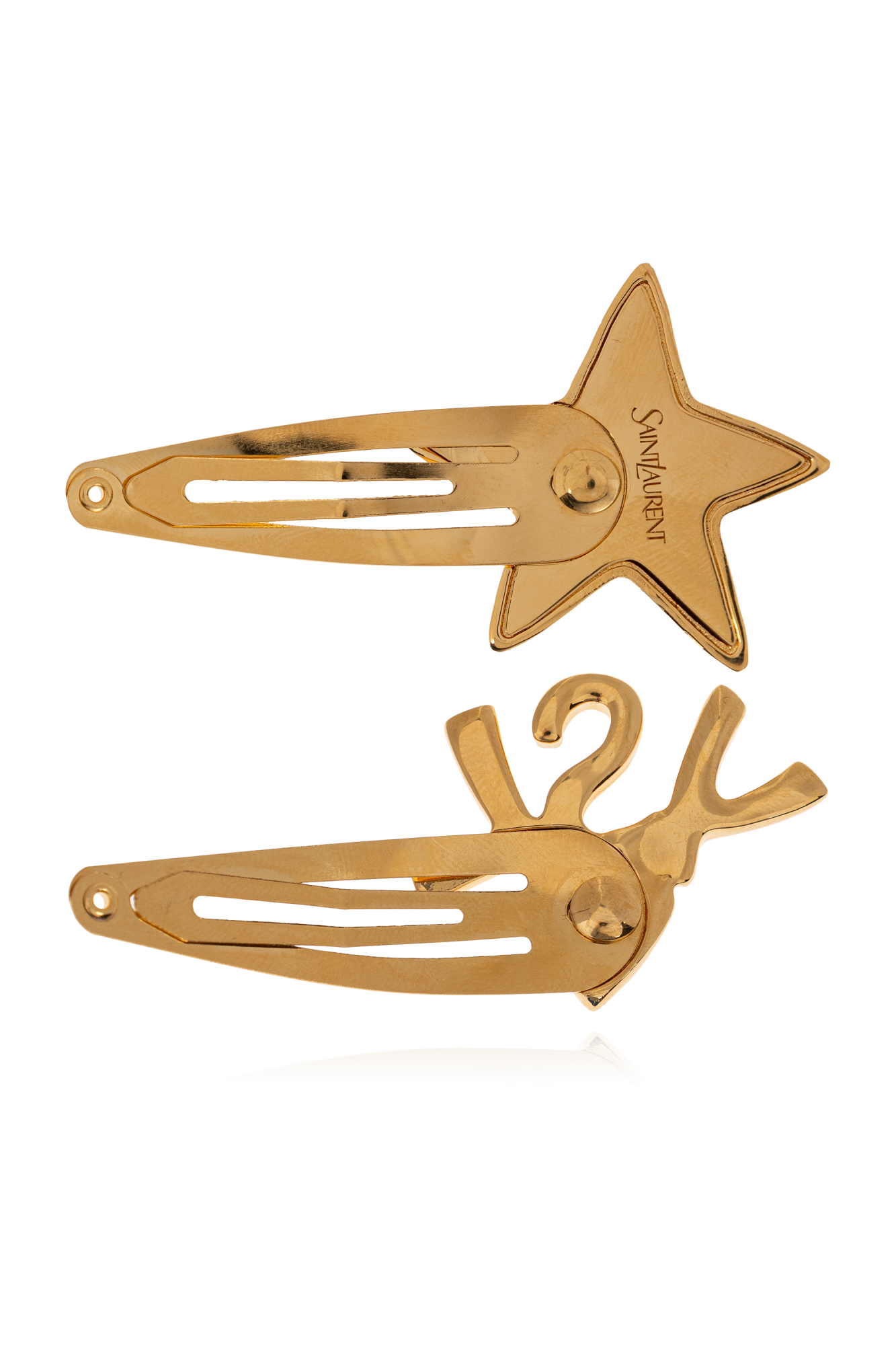 【関税＆送料込み】Saint Laurent Cassandre l Hair Clips SAINT LAURENT Cassandre gold-tone hair clip | NET-A-PORTER